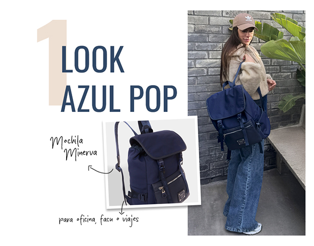 Mochila para notebook de "14 de neoprene azul Minerva
